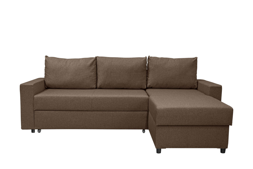 Фабрика мебели Домовой Диван-кровать Vide 4УС (Lux), механизм Дельфин, 235х143х80 см,коричневый  #1