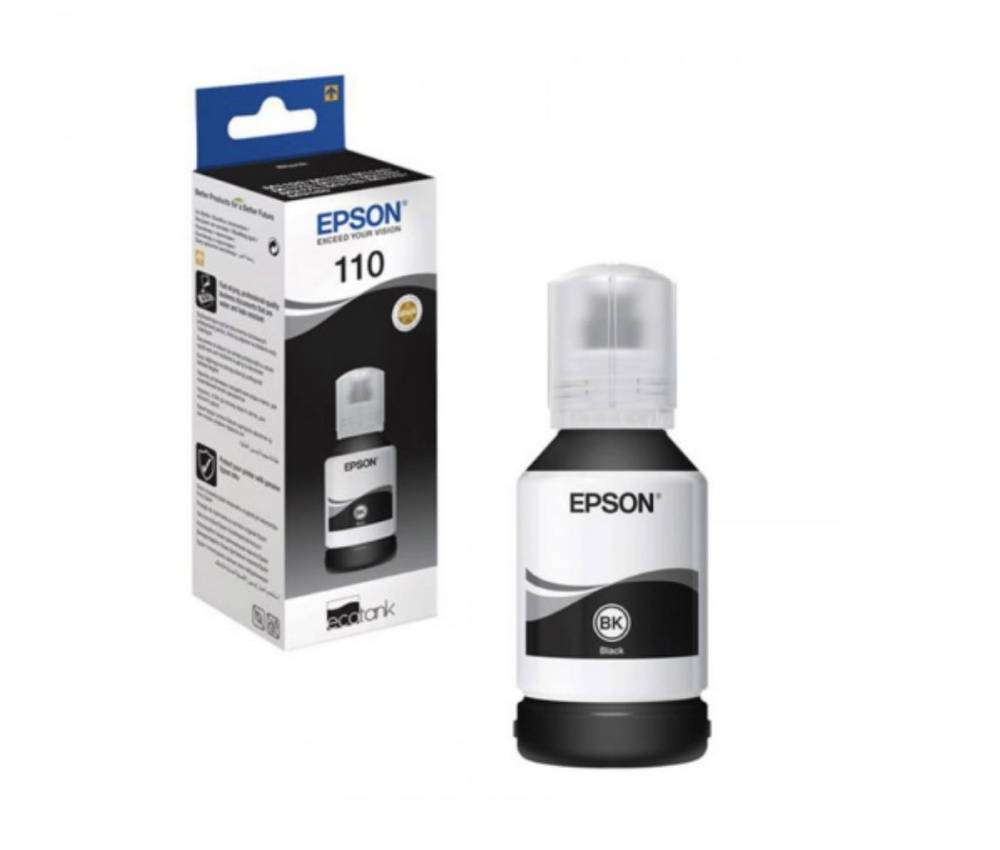 Оригинальные чернила EPSON 110 (C13T03P14A), цвет черный для M1100, M1120, M2140, M2170 120 мл  #1
