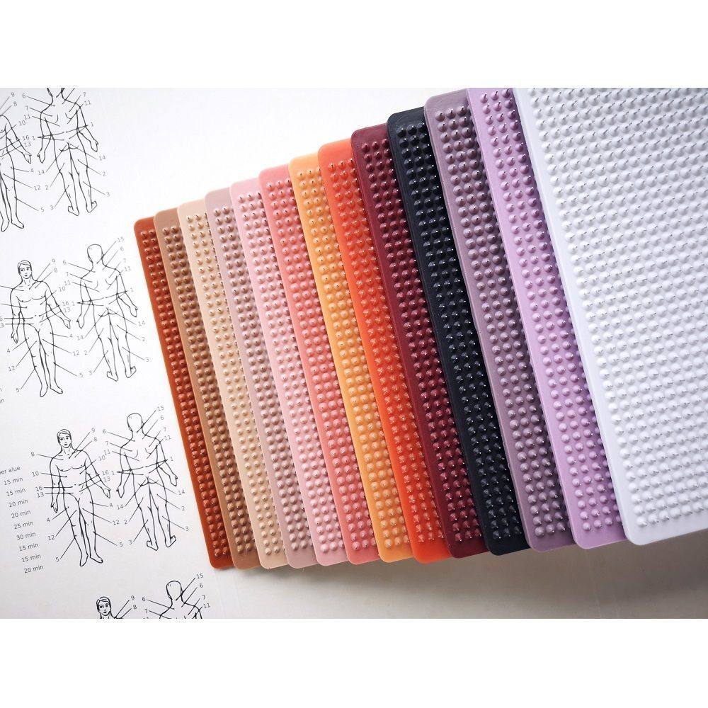 Массажный коврик "Колючий врачеватель" КВ-200 силиконовая основа (цвет) 20x20см  #1