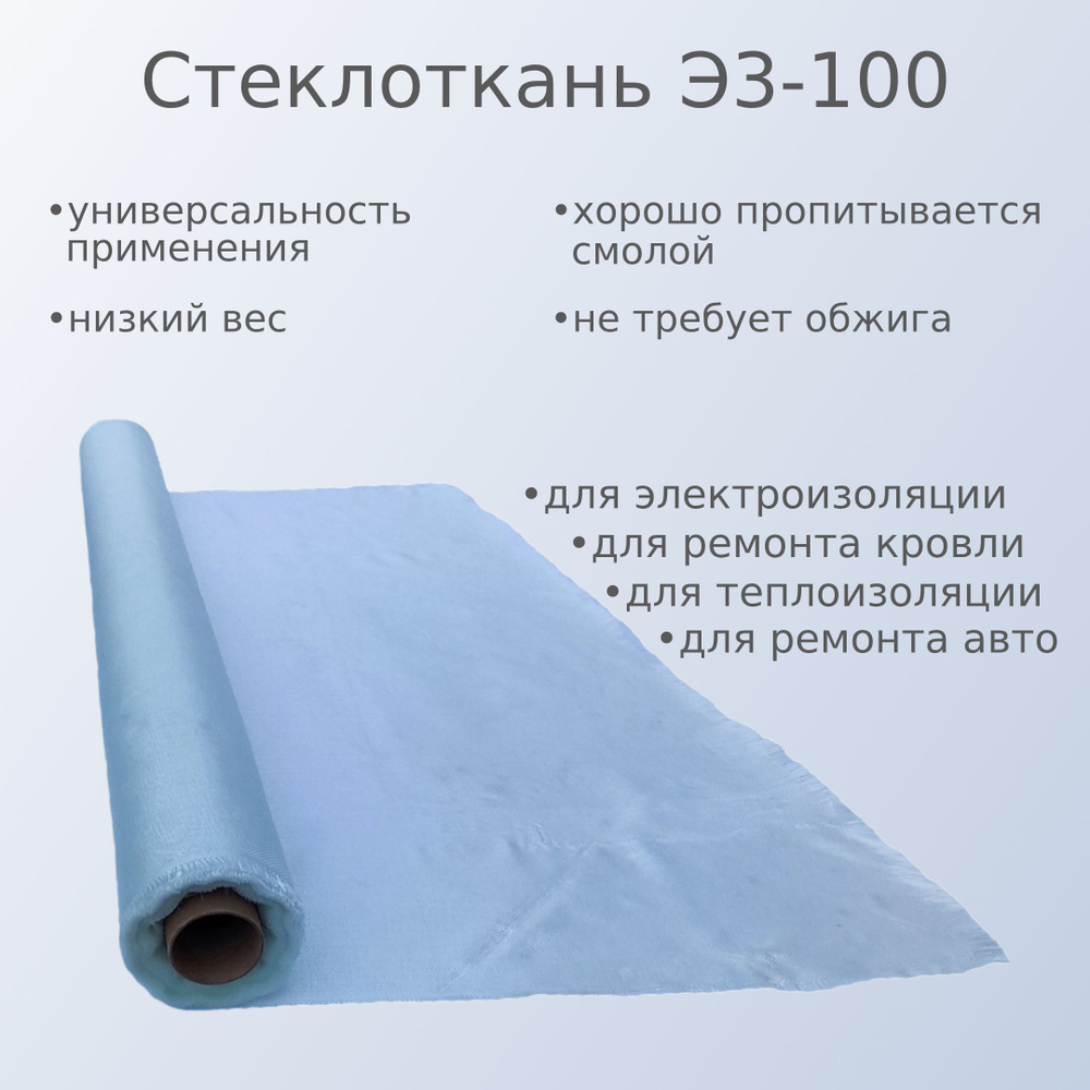 Стеклоткань Э3-100, 100г/м2, 1x20 м купить по доступной цене с доставкой в  интернет-магазине OZON (945767240)