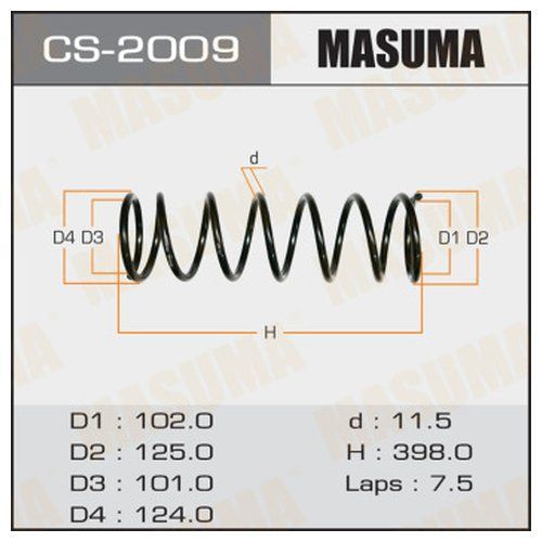 Masuma Пружина подвески, арт. CS2009, 1 шт. #1