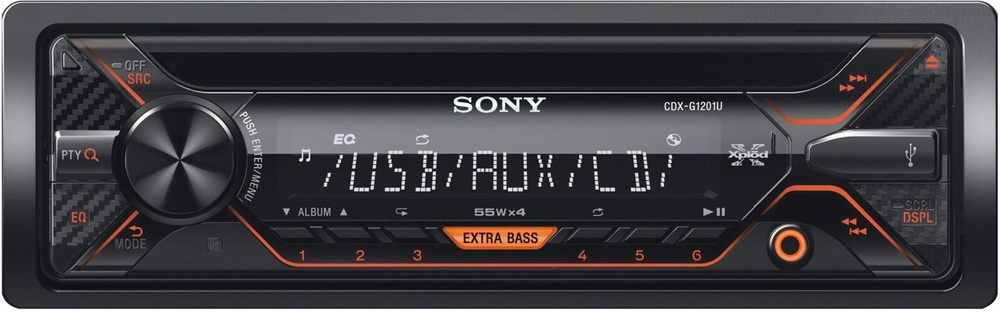 Автомагнитола Sony CDX-G1201U 1DIN 4x55Вт RDS #1