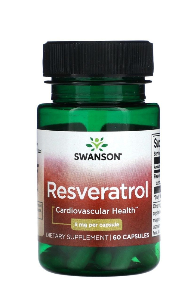 Swanson Resveratrol Ресвератрол 5 мг - 60 капсул #1