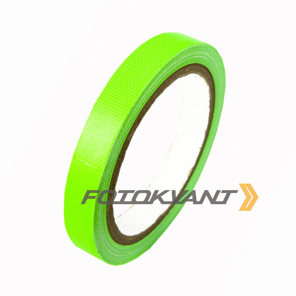 Fotokvant Green gaffer tape тейп УФ зеленый 15 мм х 25 м #1