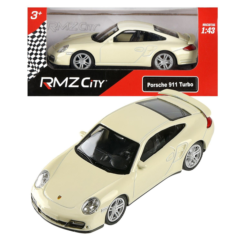 Машина металлическая RMZ City 1:43 Porsche 911 Turbo, без механизмов, цвет белый  #1