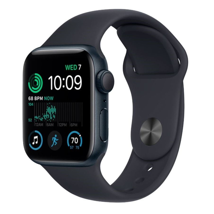 Умные часы Apple Watch SE (2022) 40mm Aluminum Case with Sport Band Midnight (S/M) / эппл вотч / полночный. #1