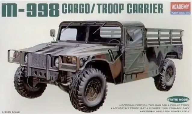 Сборная модель Армейский автомобиль M998 HUMMER CARGO в масштабе 1:35  #1