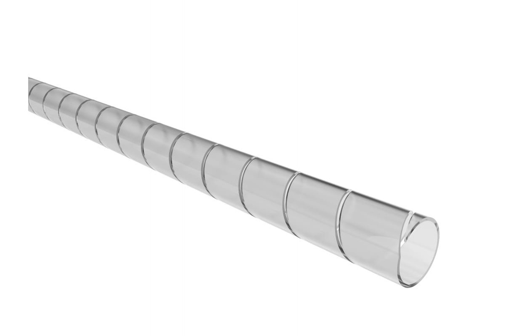 Кабельный спиральный бандаж REXANT, диаметр 12 мм, длина 2 м, прозрачный . 2штуки  #1