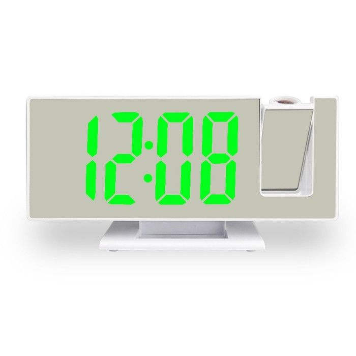 Часы Будильник настольные электронные с проекцией: будильник, термометр, календарь, USB, 18.5 x 7.5 см #1