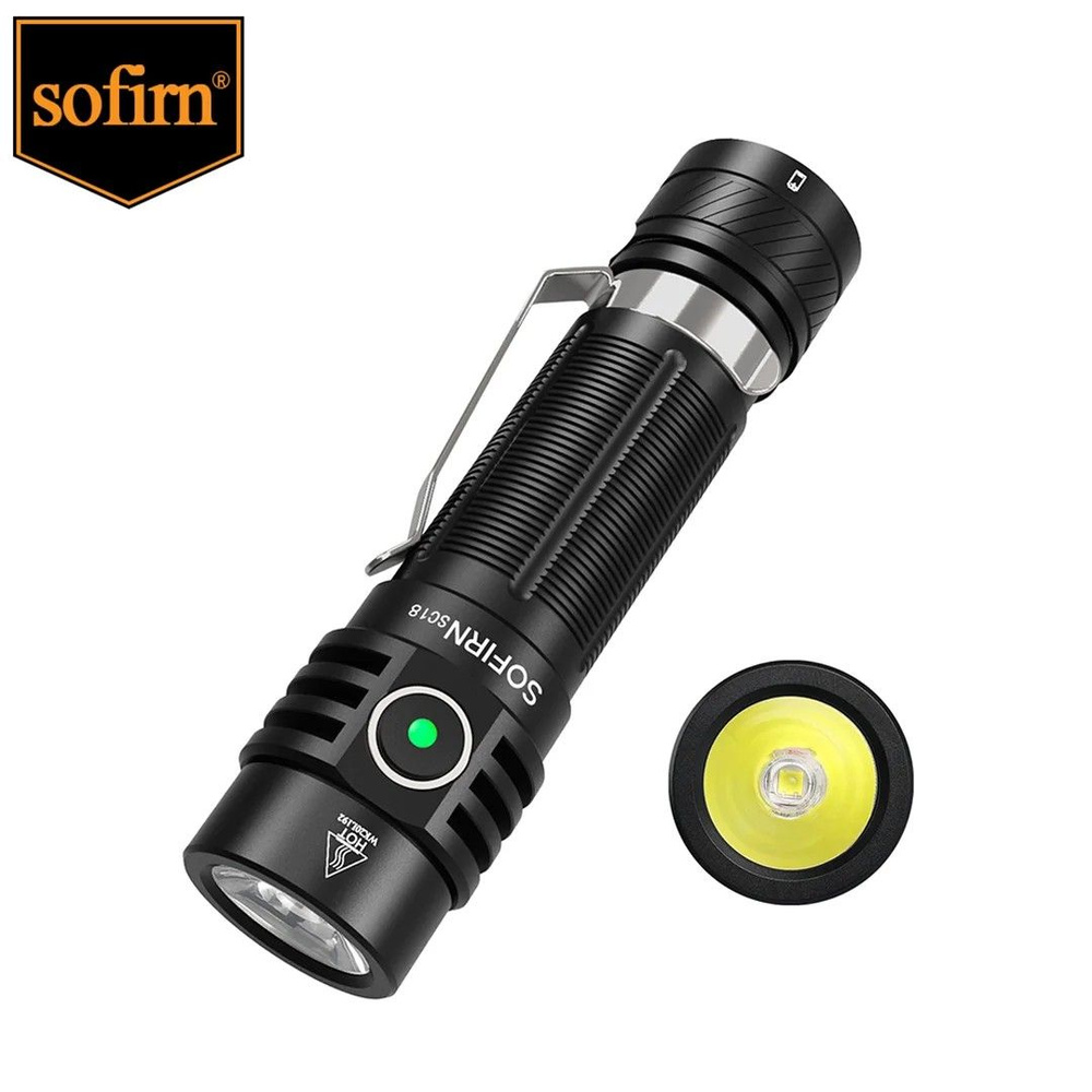 Sofirn SC18 6000K Карманный аккумуляторный фонарь 1800лм Type-c 18650 TIR Оптика Объектив EDC  #1