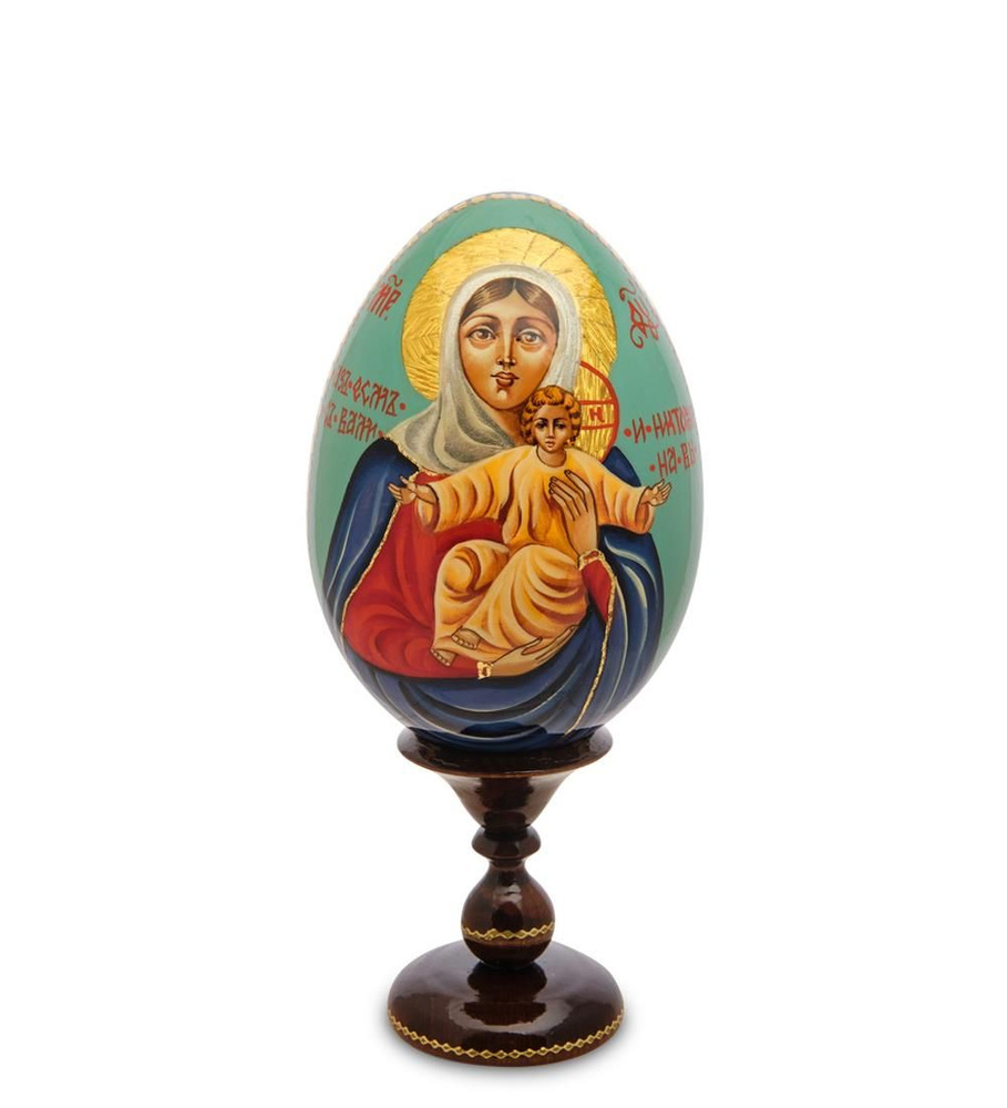 Яйцо расписное Мария и Иисус #1