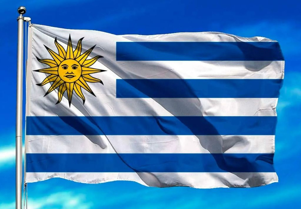 Флаг Уругвая 90х135 см с люверсами #1