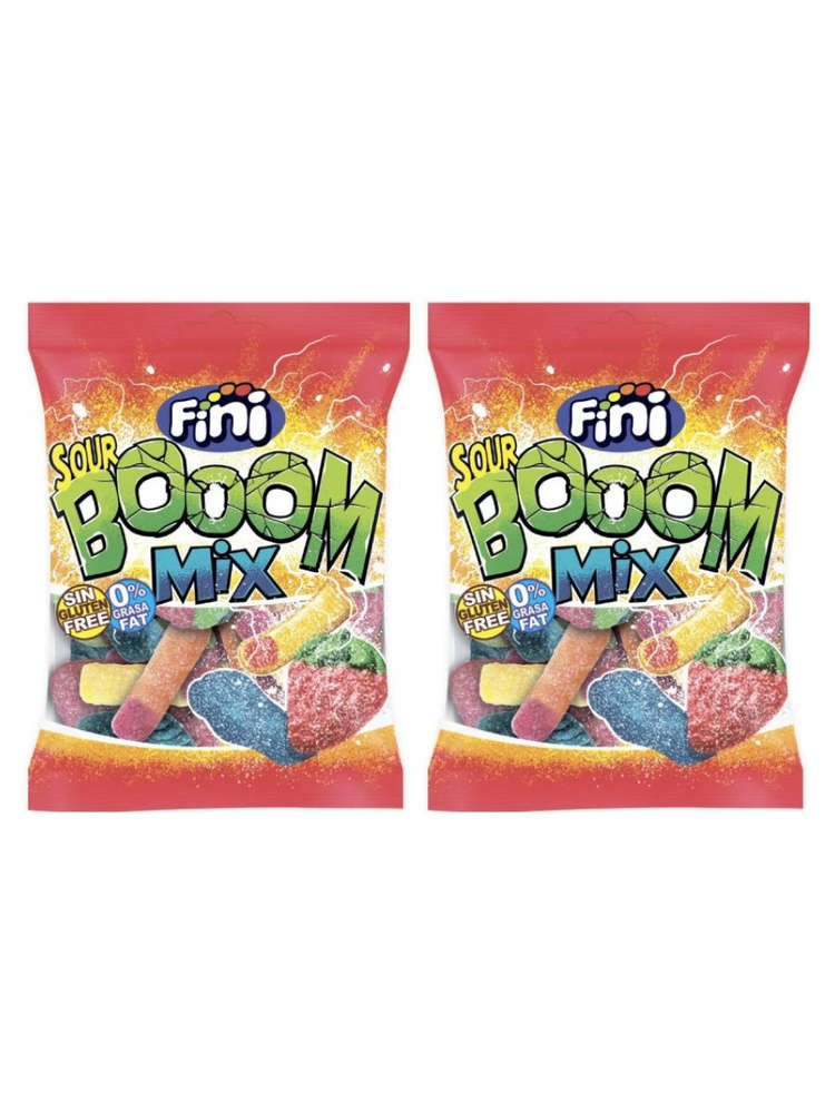 Жевательный мармелад Fini Sour Boom Mix 100г x 2шт #1