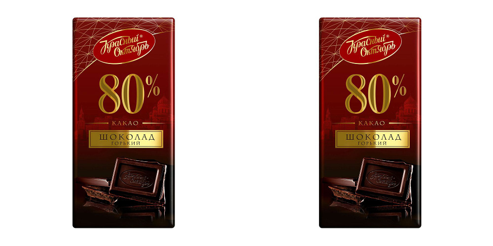 Красный Октябрь Шоколад горький, 80% какао, 75 гр. - купить с доставкой ...