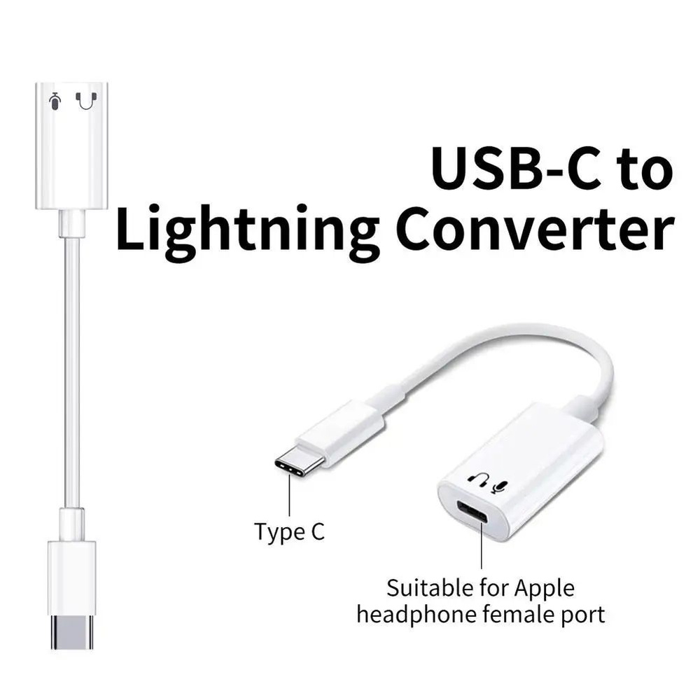 Переходник для наушников iPhone. Для проводных наушников. Адаптер USB C на Audio Adapter Lightning. Переходник #1