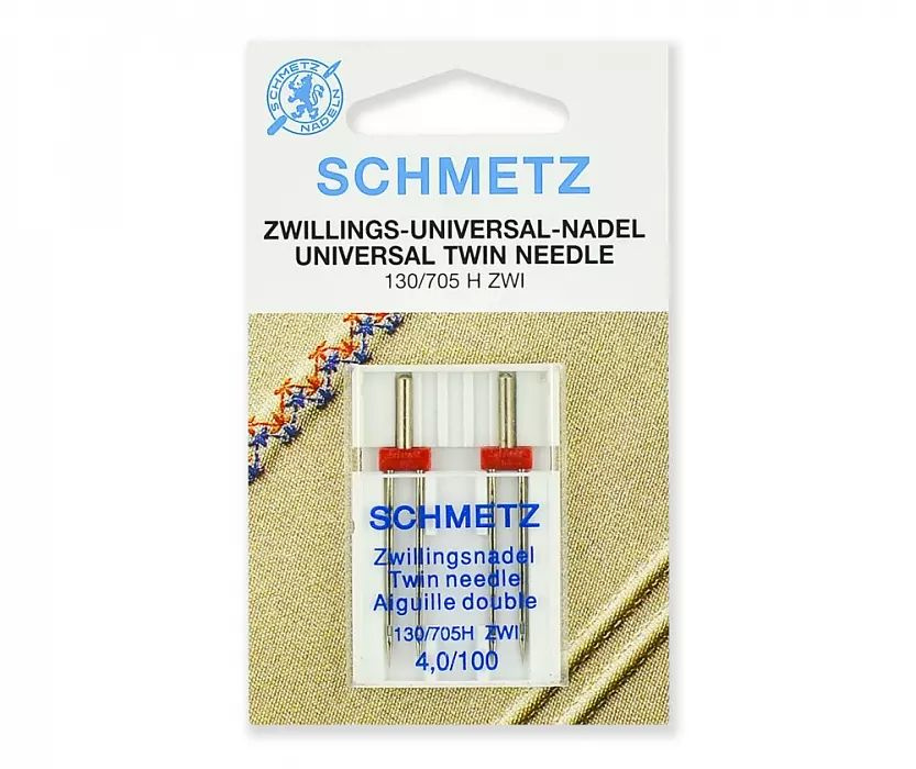 Иглы Schmetz стандартные двойные № 100/4.0, 2 шт. #1