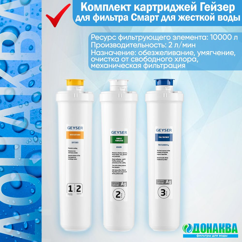 Сменный картридж для проточного фильтра, степеней очистки - 3 - купить ...