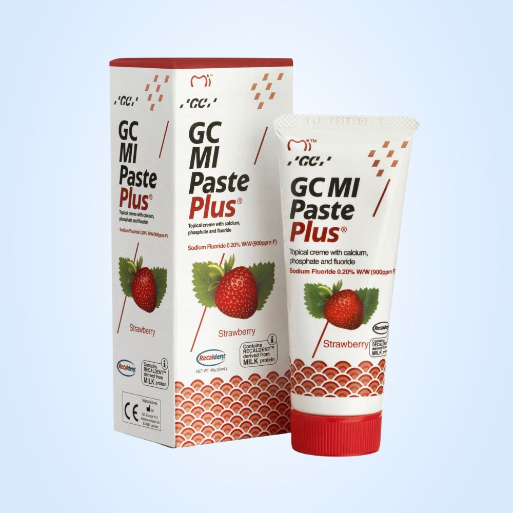 Крем GC MI Paste Plus c фтором, для реминерализации и снижения чувствительности Клубника, 40 г  #1