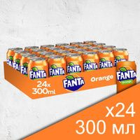 Fanta Orange, 0.3 л х 24 шт (Фанта Апельсин, Газированный напиток, ЖБ)  #1