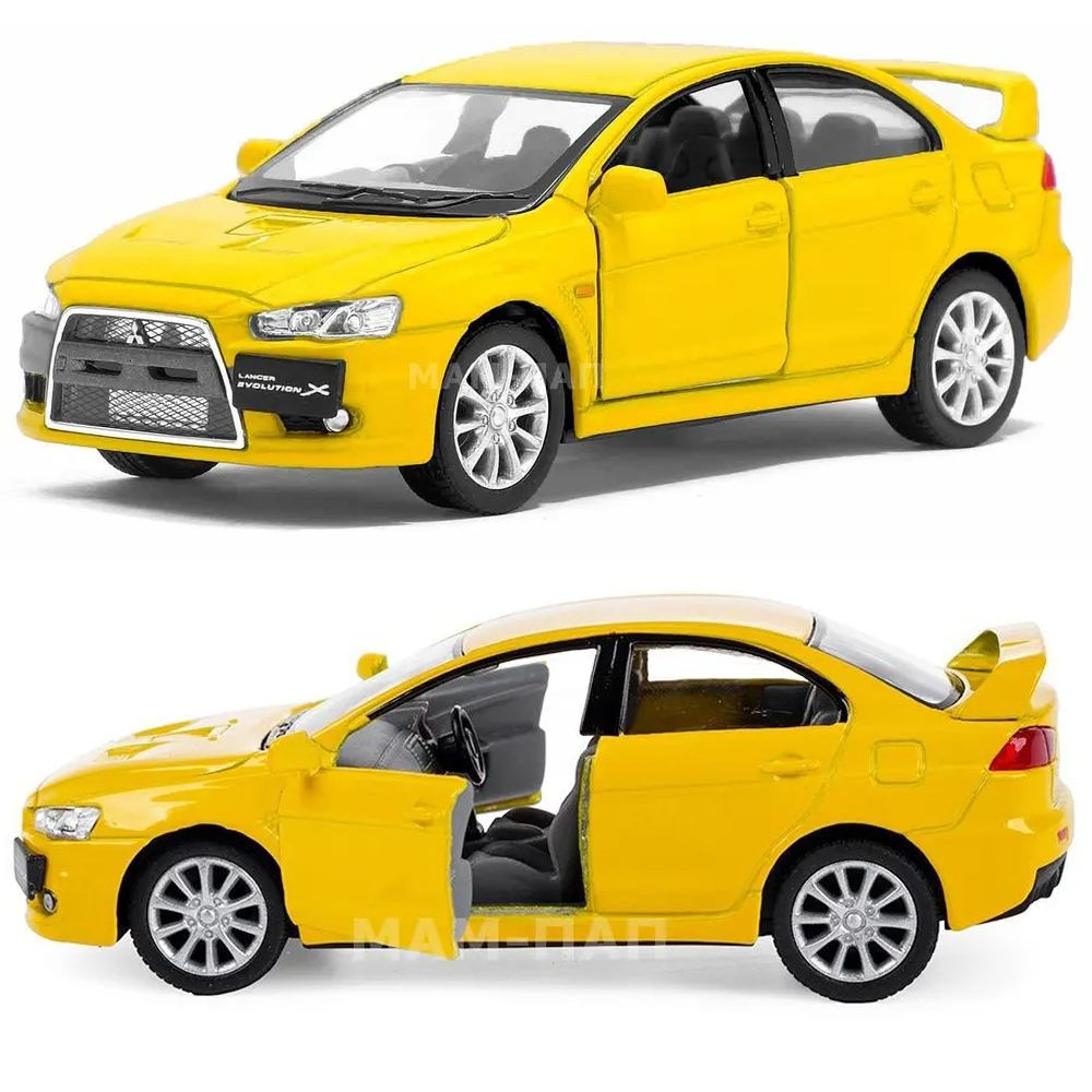 Машинка металлическая Kinsmart 1:36 Mitsubishi Lancer Evolution Х 5329DKT инерционная, двери открываются #1