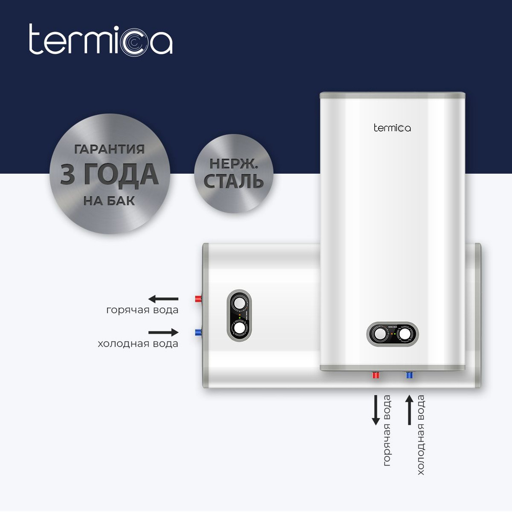 Водонагреватель накопительный электрический NEMO 100 INOX Termica  #1
