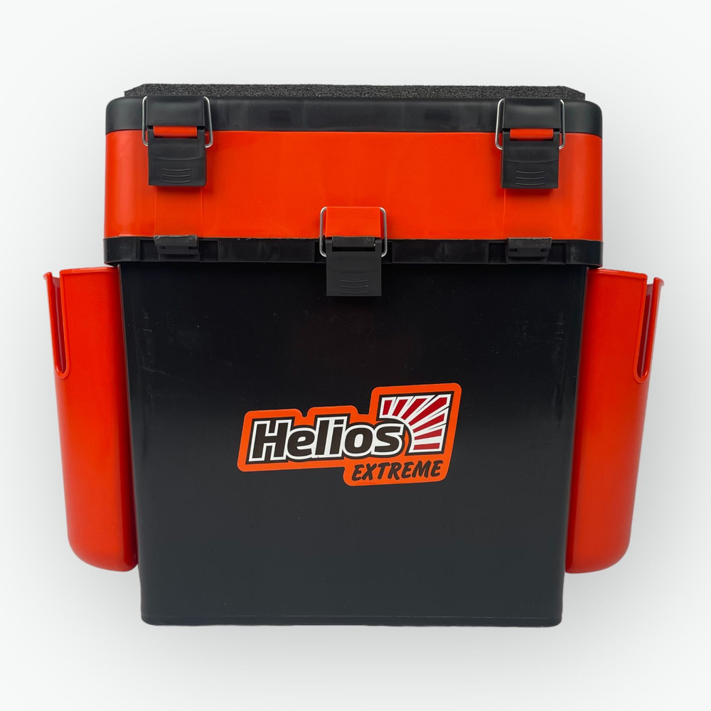 Ящик для зимней рыбалки Helios FishBox 4 двухсекционный с карманами 19 л, оранжевый  #1