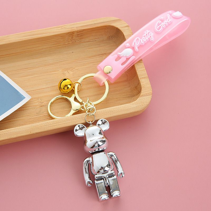 Брелок для ключей "Мишка Bearbrick" на сумку, рюкзак, на ключи автомобиля женский, мужской, для девочки #1