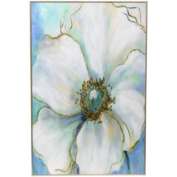 Картина интерьерная в раме "САНТИМО", белая лилия, 40*60см (термоусадочная пленка)  #1