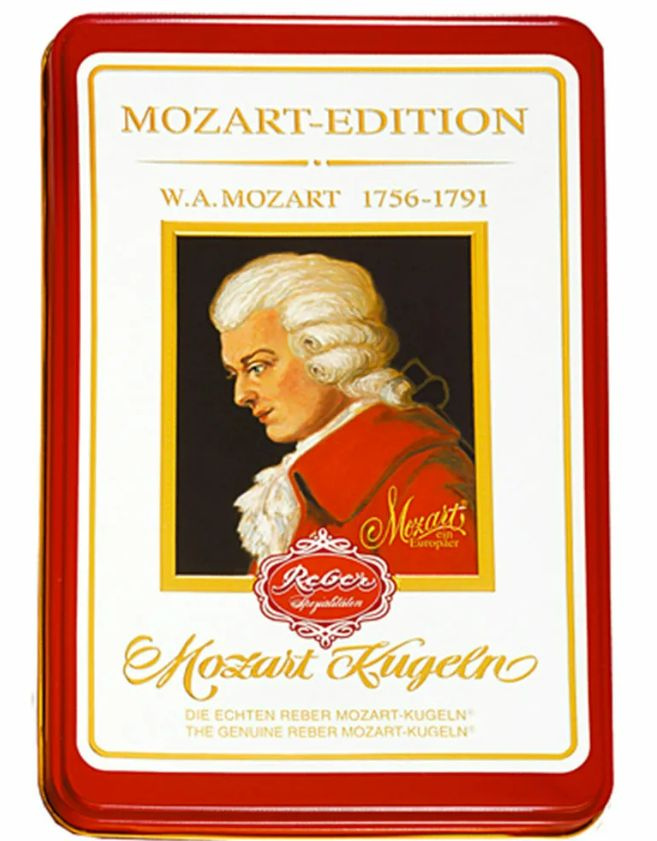 Подарочный набор конфет Reber Mozart из горького и молочного шоколада, 480г  #1