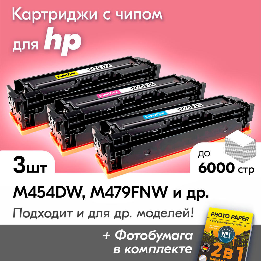 Картриджи к HP W2031X-W2033X (№415X), HP Color LaserJet Pro M454dw, M479fnw, M479fdw, M479dw и др. (комплект #1