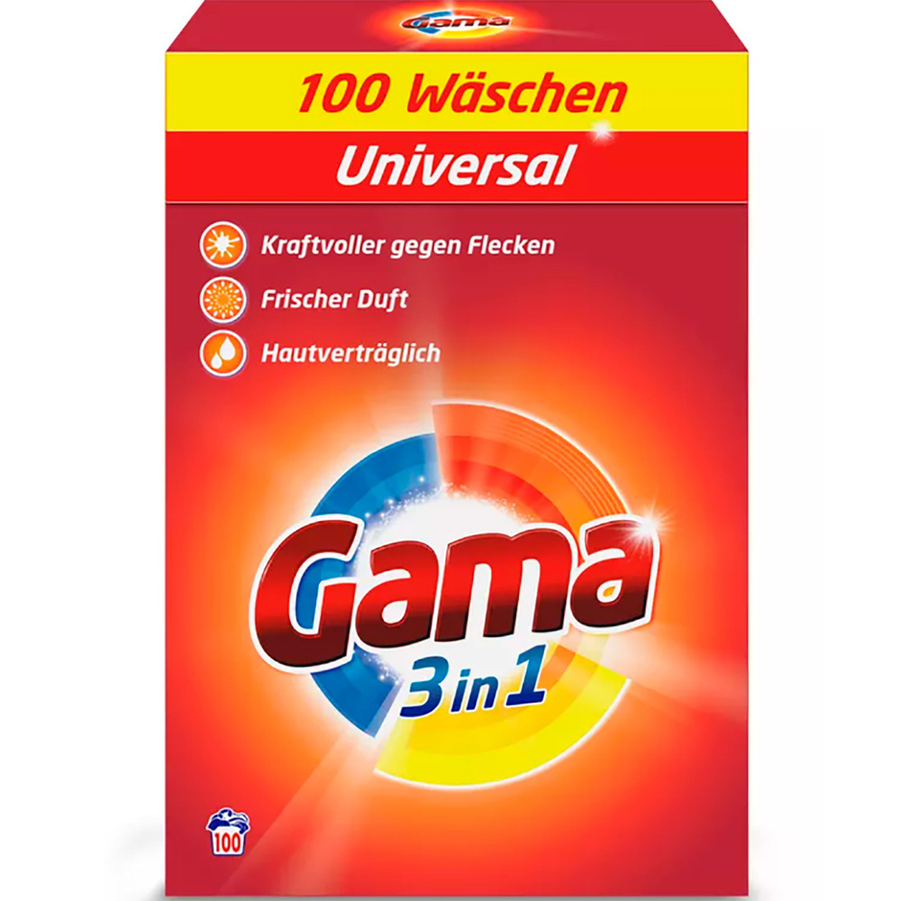 Gama Стиральный порошок UNIVERSAL, защита цвета, универсальный, для всех видов тканей, 100 стирок (6.5 #1