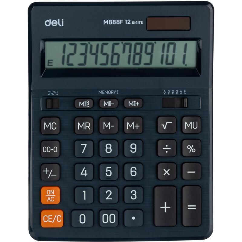 Калькулятор настольный Deli M888 12-разрядный синий 202x159x31 мм  #1
