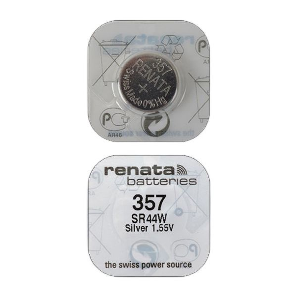 Батарейка Renata 357 (SR44W) Silver Oxide 1.55V 1шт Швейцария #1