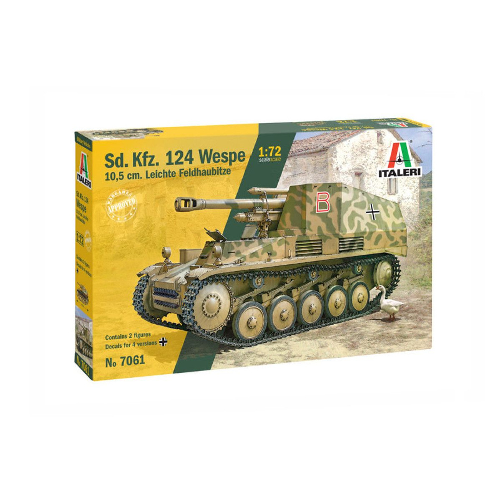 Italeri Сборная модель 7061 SD.KFZ.124 WESPE 1:72 #1