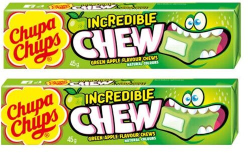 Chupa Chups Incredible Chew Конфеты жевательные Яблоко, 47 гр,2уп. #1