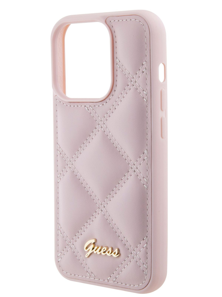 Чехол Guess PU Quilted на Apple iPhone 15 Pro Max / для Айфон 15 Про Макс из экокожи, стеганый, с защитой #1