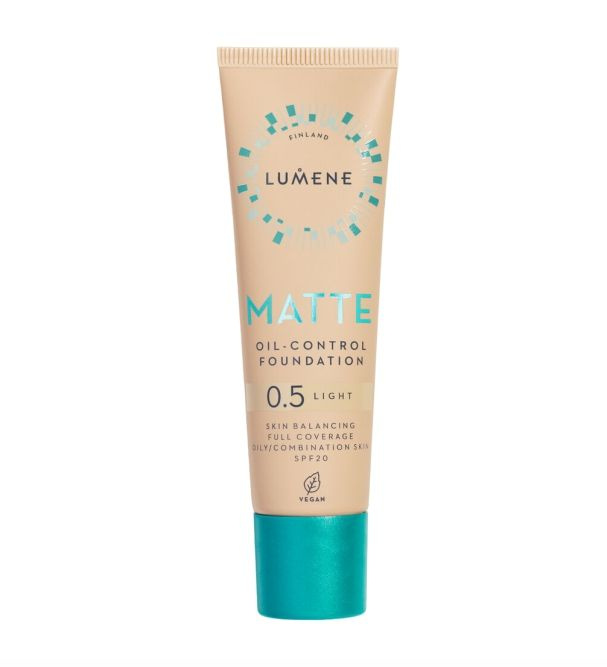 LUMENE Тональный крем Matte Foundation Oil-Free, тон 0.5 Light Светлый, матирующий, 30 мл  #1