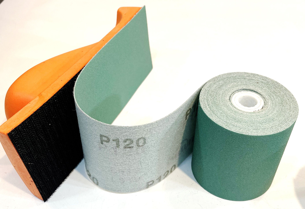 Шлифовальная полоса на липучке р-120, абразивный материал в рулоне Sunmight Film L312T, 70мм*5метров #1