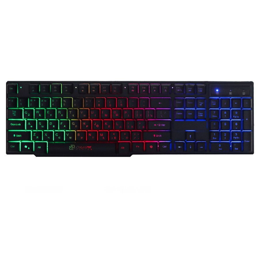 Клавиатура Оклик 780G SLAYER черный USB for gamer LED #1