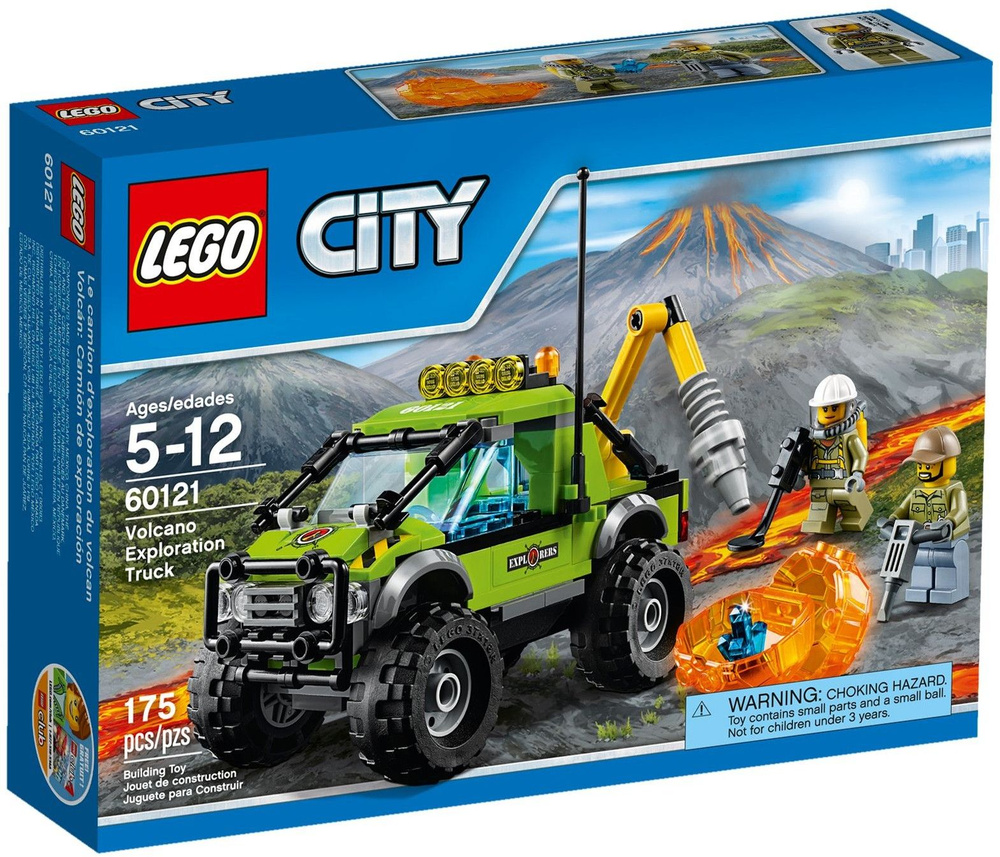 Конструктор LEGO City 60121 Грузовик исследователей вулканов  #1