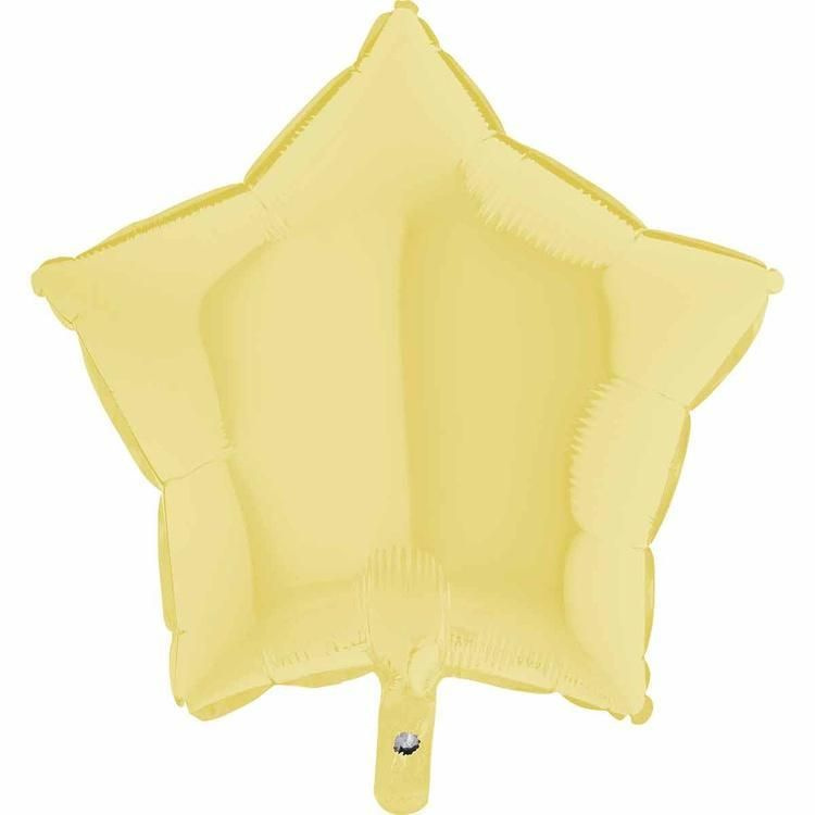 Воздушный шар, Весёлая затея, Звезда Matte Yellow пастель #1