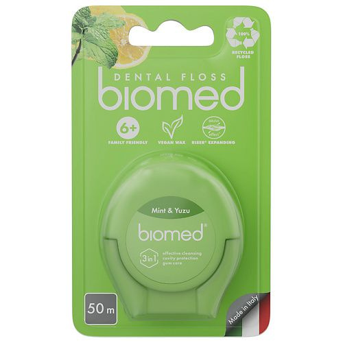 BIOMED Зубная нить Мята и Юдзу, 50 м #1