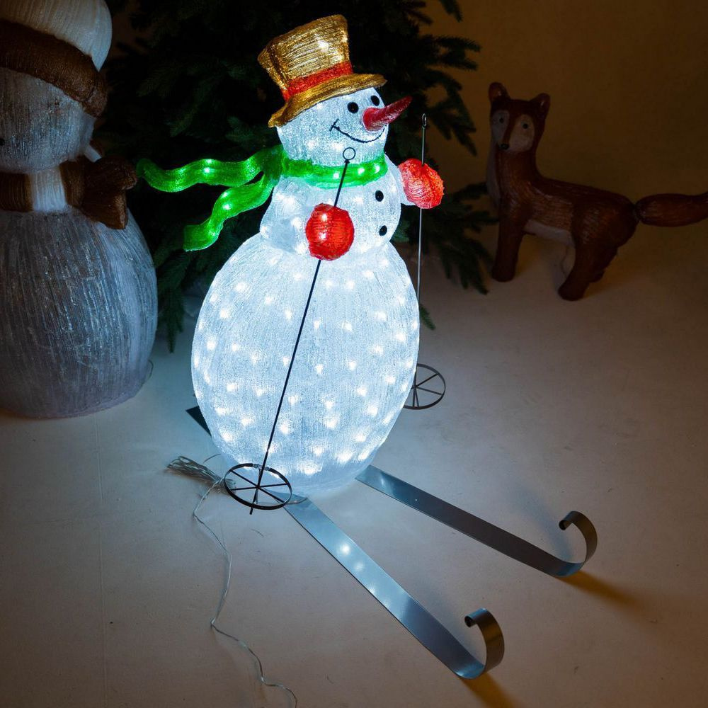 Kaemingk Каркасная светодиодная фигура Снеговик 85 см #1