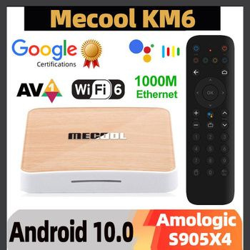 Mecool Медиаплеер KM6 Deluxe Edition Android, 4 ГБ/64 ГБ, белый #1