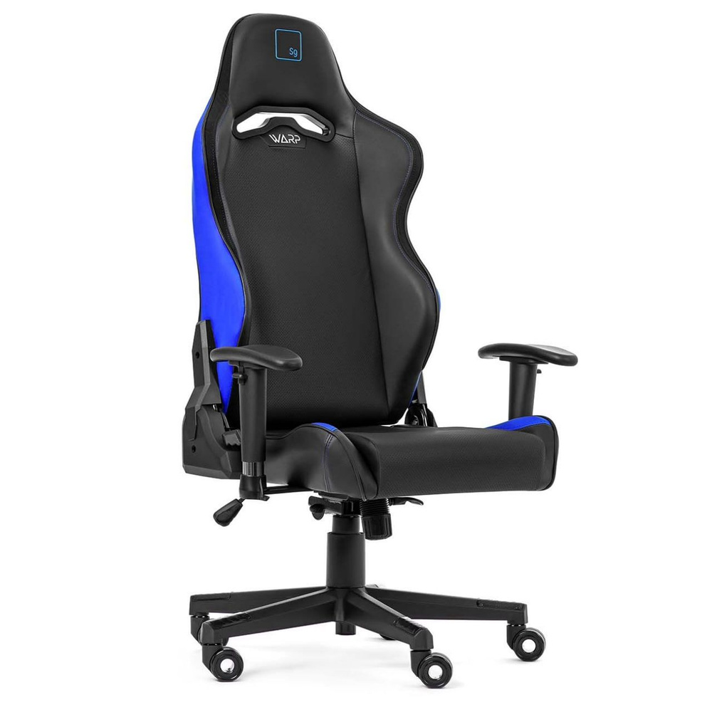 WARP Игровое компьютерное кресло, черный, синий #1