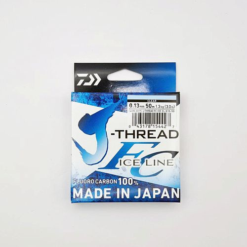 Флюорокарбон Daiwa J-THREAD FLUORO CARBON ICE LINE 50 м 0.13 мм #1