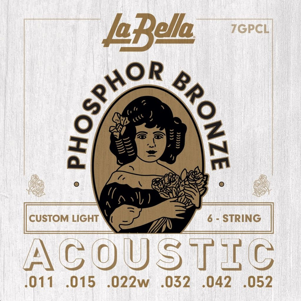 Струны La Bella 7GPCL Phosphor Bronze для акустической гитары 11-52 #1