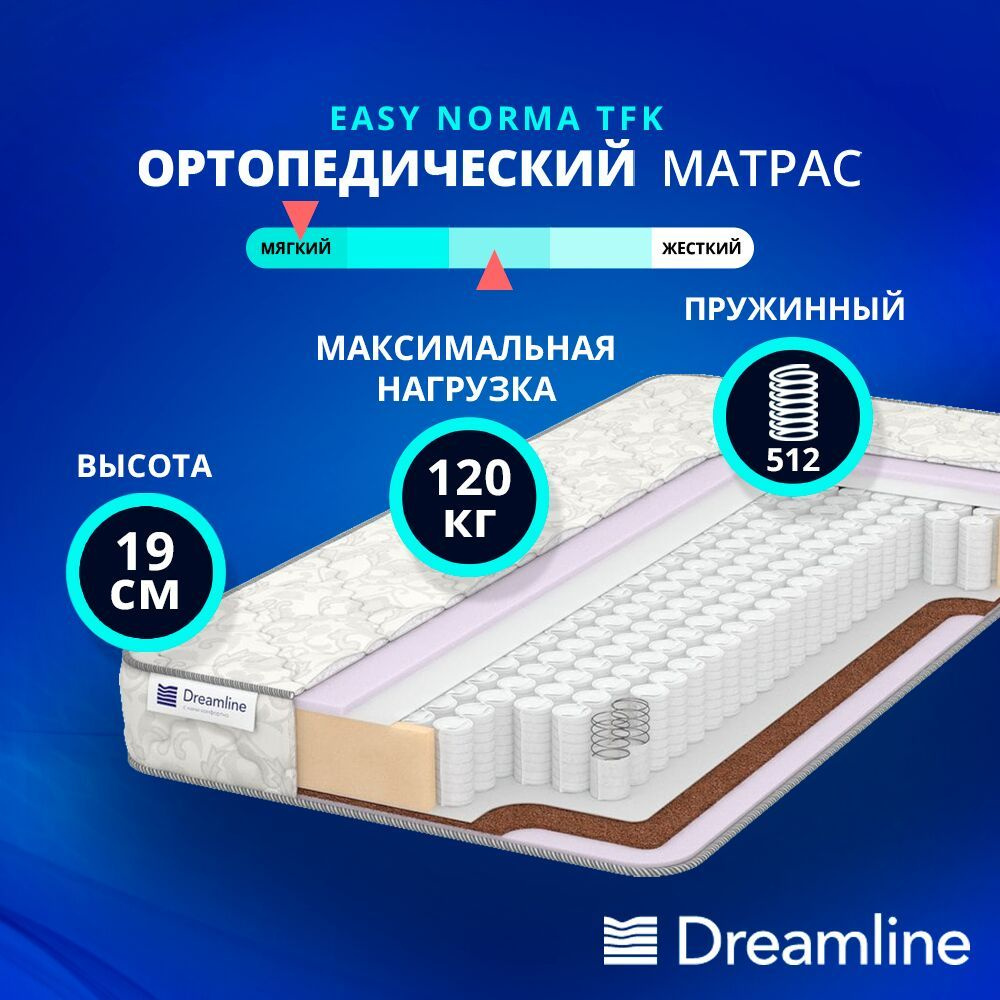 Dreamline Матрас Easy Norma TFK, Независимые пружины, 215х205 см #1