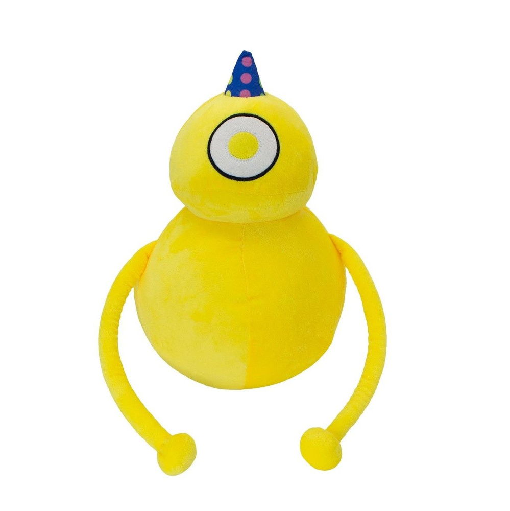 Мягкая игрушка Радужные друзья Rainbow friends Толстый клоун желтый 33см  #1