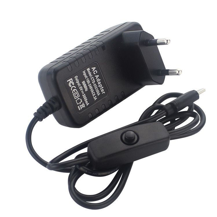 Блок питания микрокомпьютера Блок питания 5V, 3A, Type C для Raspberry ...